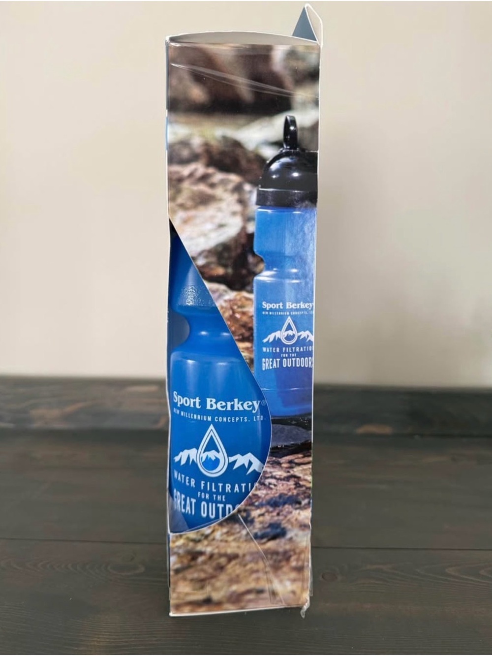 Blue Water Bottle - Packaged